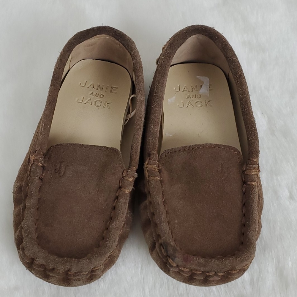Janie and Jack suede shoes little boy size 19 - Picture 2 of 8
